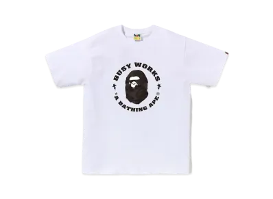 A BATHING APE Ink Camo Busy Works Tee "White"