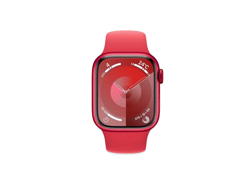 Apple Watch Series 9 (GPS + Cellular Model) 41mm (Product)Red Aluminiumcase (Product)Red Sportsband (M/L) "Red" MRY83J/A