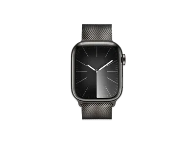 Apple Watch Series 9 (GPS + Cellular Model) 41mm Graphite Stainless Steel Case Graphite Milanese Loop Graphite Stainless Steel "Black" MRJ/A3J/A