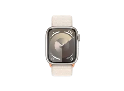 Apple Watch Series 9 (GPS + Cellular Model) 41mm Starlight Aluminiumcase Starlight Sports Loop Starlight Aluminium "" MRHQ3J/A