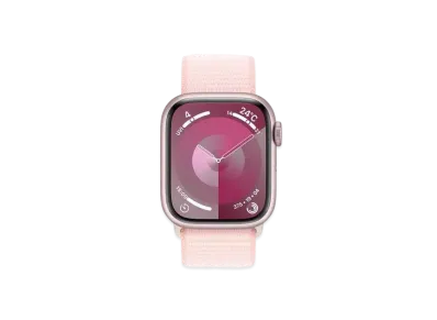 Apple Watch Series 9 (GPS Model) 41mm Pink Aluminiumcase Light Pink Sports Loop Pink Aluminium "Pink" MR953J/A