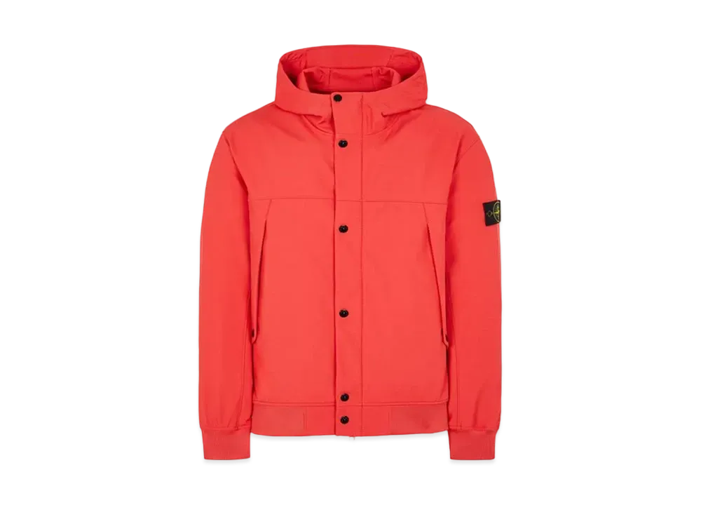 Stone Island 40227 Light Soft Shell-R_E.DYE Technology In Recycled Polyester "Red"
