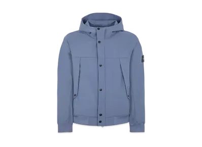 Stone Island 40227 Light Soft Shell-R_E.DYE Technology In Recycled Polyester "Blue Gray"