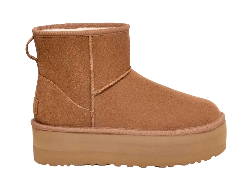 アグ ウィメンズ クラシック ミニ プラットフォーム "チェストナット"