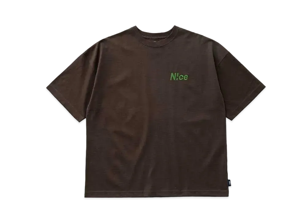 N!ce Embroidery Tee "Brown"