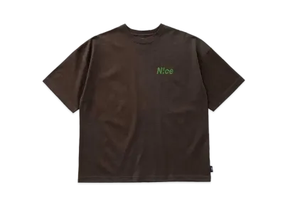 N!ce Embroidery Tee "Brown"