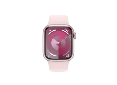 Apple Watch Series 9 (GPS + Cellular Model) 41mm Pink Aluminiumcase Light Pink Sportsband (S/M) "Pink" MRHY3J/A