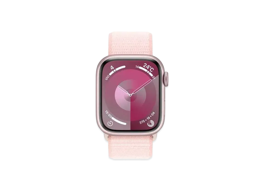 Apple Watch Series 9 (GPS + Cellular Model) 41mm Pink Aluminiumcase Light Pink Sports Loop Pink Aluminium "Pink" MRJ13J/A