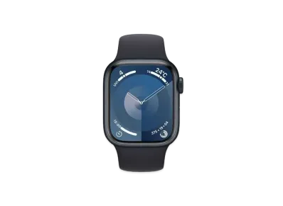 Apple Watch Series 9 (GPS + Cellular Model) 41mm Midnight Aluminiumcase Midnight Sportsband (M/L) "Black" MRHT3J/A