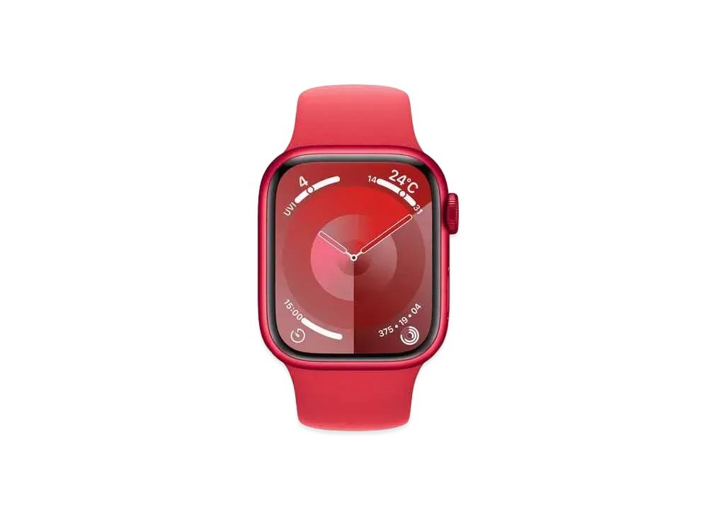 Apple Watch Series 9 (GPS Model) 41mm (Product)Red Aluminiumcase (Product)Red Sportsband (S/M) "Red" MRXG3J/A