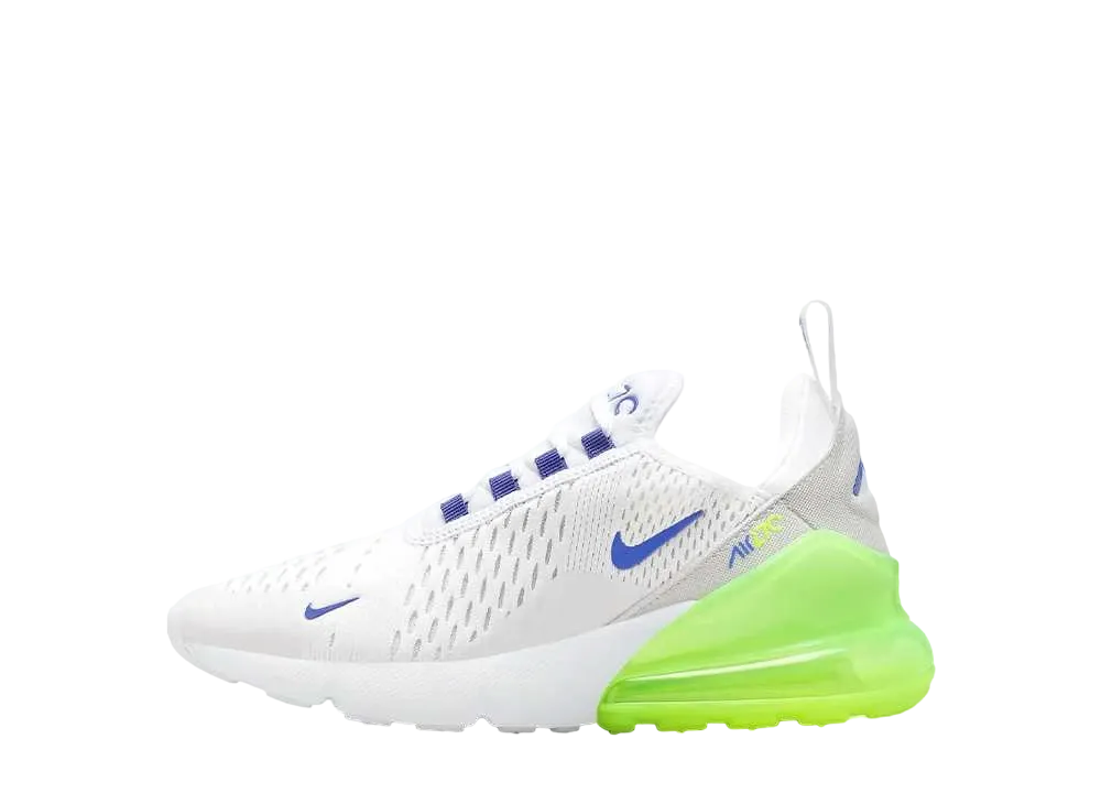 Nike GS Air Max 270 "White/Volt/Photon Dust/Astronomy Blue"