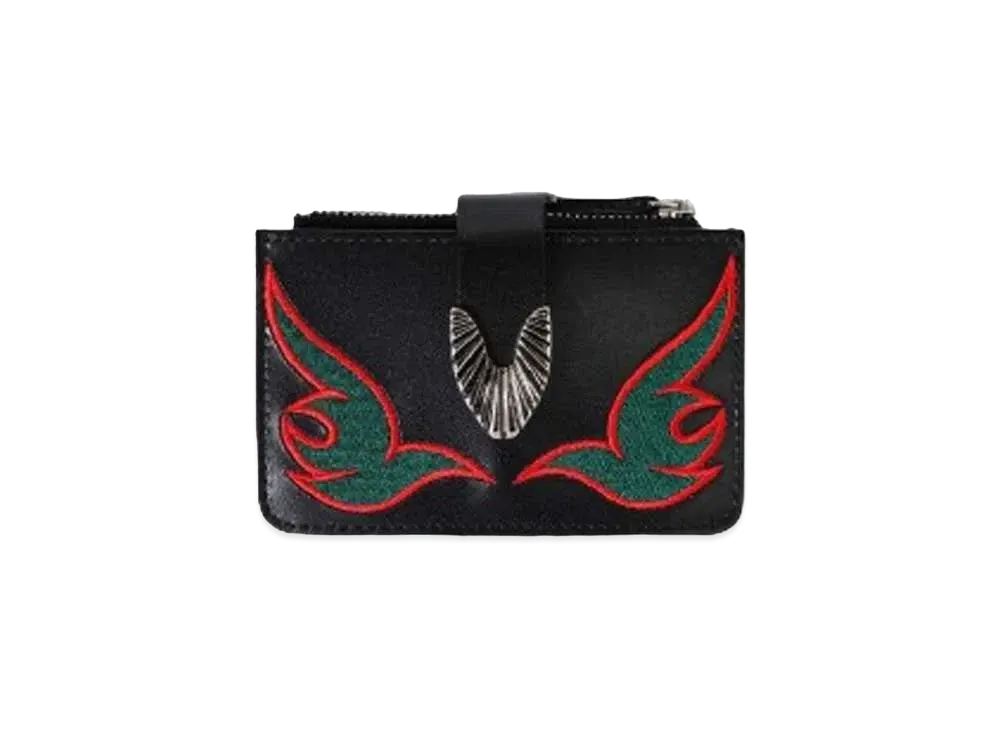 TOGA VIRILIS Western leather wallet small "BLACK"