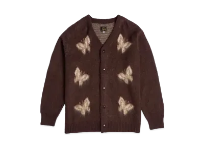 END. x Needles Rattan Mohair Cardigan "Brown"