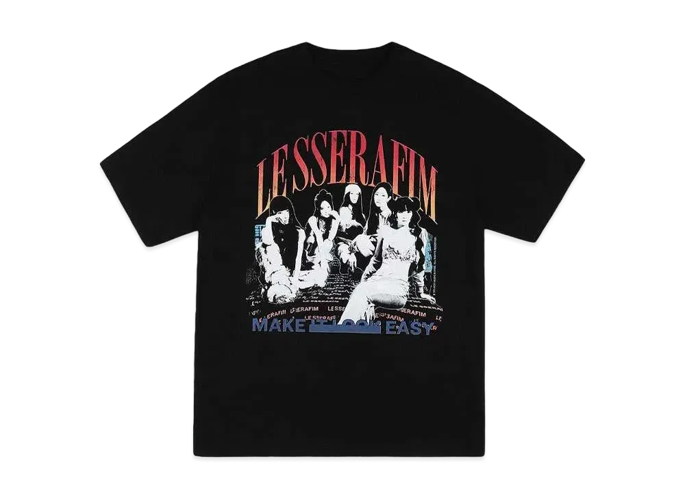 Peaches. x LE SSERAFIM PHOTO S/S T-SHIRT "BLACK"