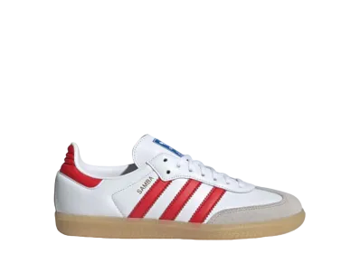 adidas GS Samba OG "Cloud White/Collegiate Red/Gum"