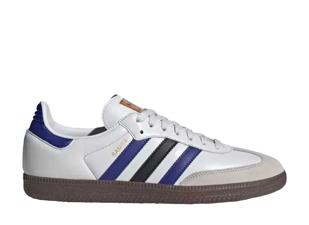 adidas Samba OG "Crystal White/Active Blue/Matte Gold"