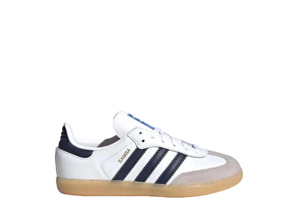 アディダス オリジナルス キッズ サンバ OG "クラウドホワイト/カレッジエイトネイビー/ガム" (キッズ)