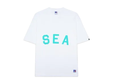 WIND AND SEA x RUSSELL ATHLETIC x ATMOS S/S TEE "White"