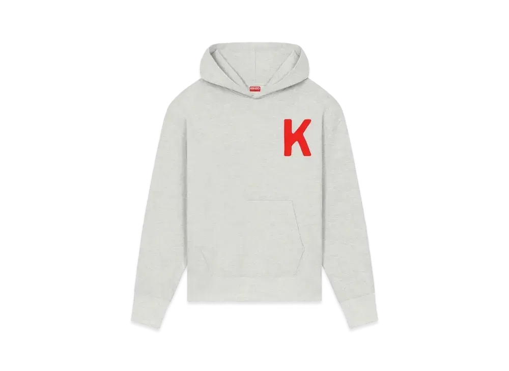 KENZO 'LUCKY TIGER' Embroidery Oversized Hoodie Unisex "Pale Grey"