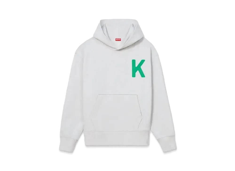 KENZO 'LUCKY TIGER' Embroidery Oversized Hoodie Unisex "Pale Grey"