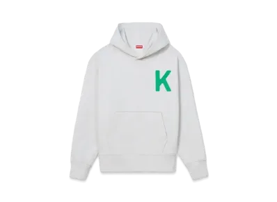 KENZO 'LUCKY TIGER' Embroidery Oversized Hoodie Unisex "Pale Grey"