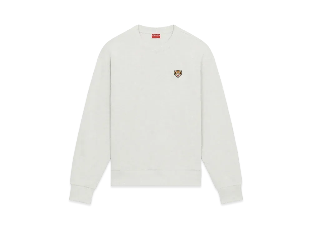 KENZO 'LUCKY TIGER' Embroidered Classic Sweat "Pale Grey"