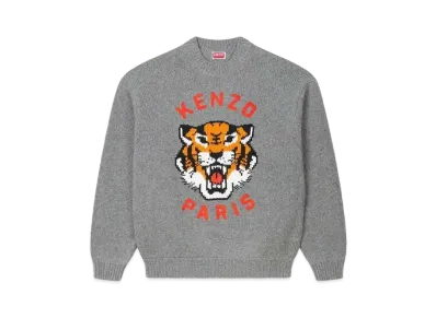 KENZO 'LUCKY TIGER' Embroidery Jumper "Stone Grey"