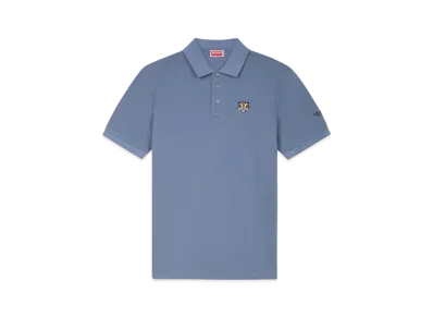 KENZO 'LUCKY TIGER' Embroidery Organic Cotton Polo "Blue"