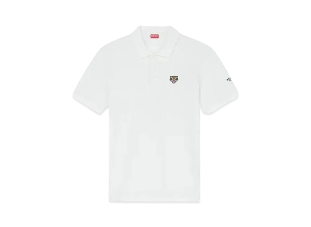 KENZO 'LUCKY TIGER' Embroidery Organic Cotton Polo "Off White"