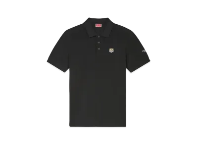 KENZO 'LUCKY TIGER' Embroidery Organic Cotton Polo "Black"