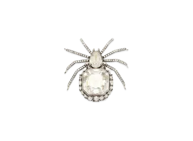 Alexander McQUEEN Jeweled Spider Brooch "Antique Silver"