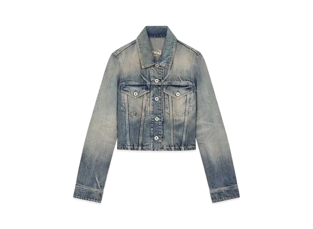 KENZO Japanese Denim Trucker Jacket "Stone Bl Dirty Blue Denim"