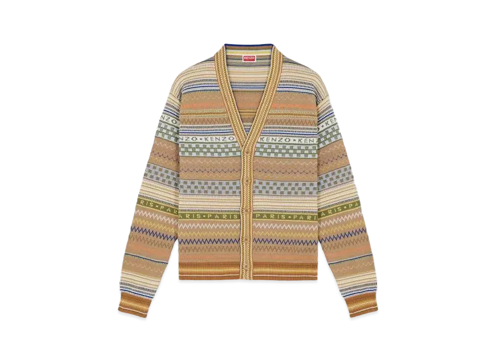 KENZO 'FAIRISLE' Cardigan "Camel"