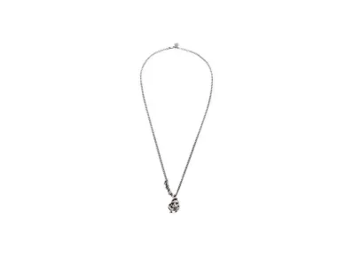 Alexander McQUEEN Skull & Snake Necklace "Antique Silver"