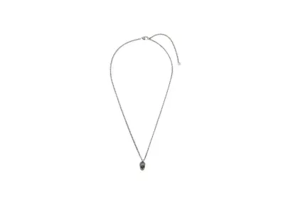 Alexander McQUEEN Pave Skull Necklace "Antique Silver"