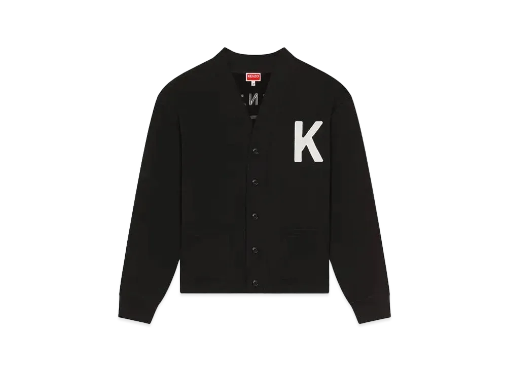 KENZO 'VARSITY JUNGLE' Elephant Cardigan Mens "Black"