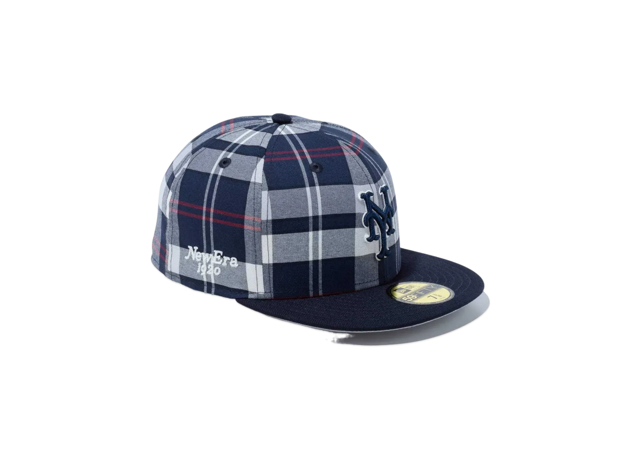 NEW ERA BLACK LABEL SS24 59Fifty New York Mets Tartan Check "Navy"