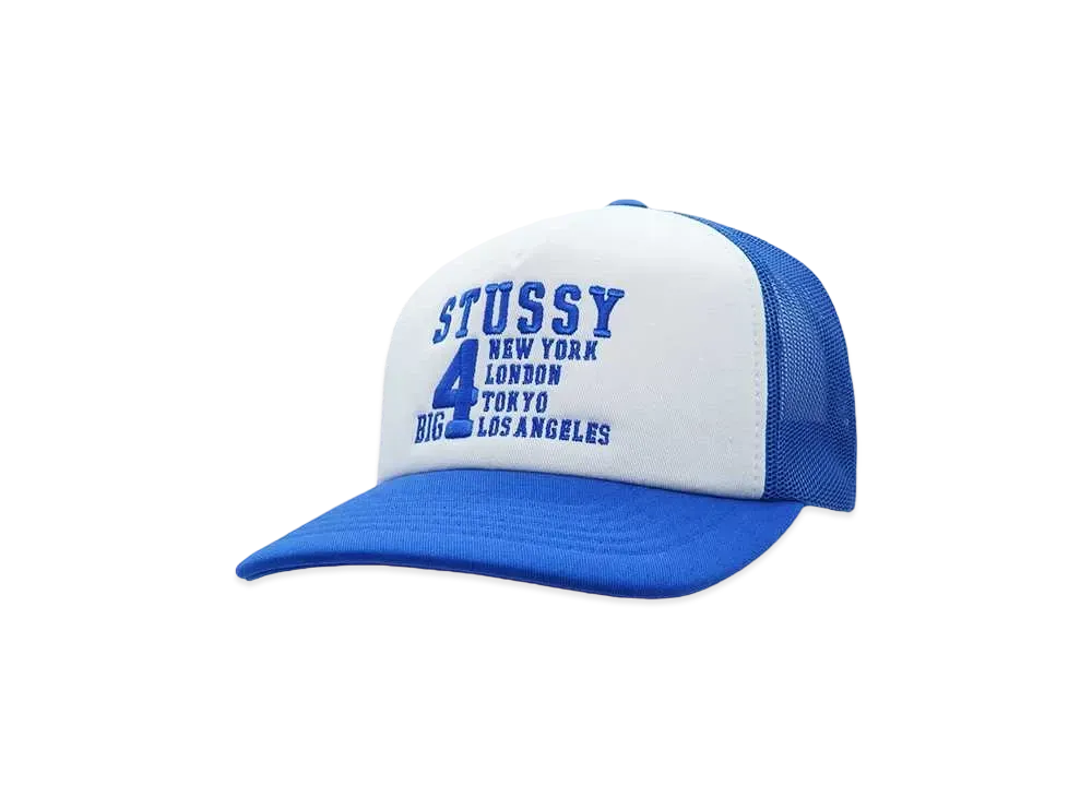 Stussy Trucker Big 4 Snapback "Royal"