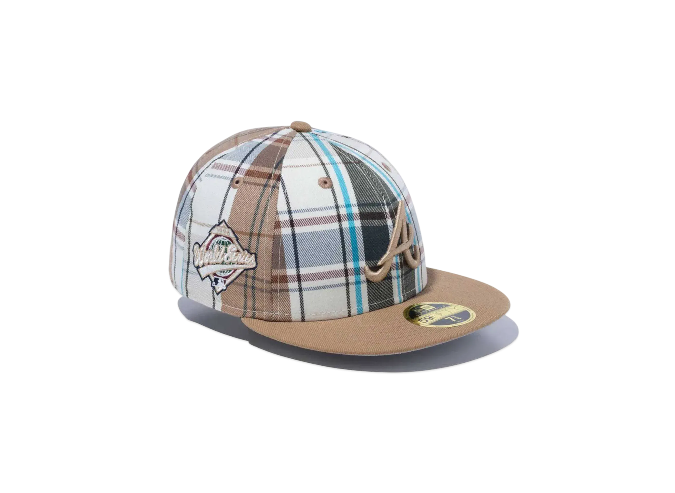 NEW ERA BLACK LABEL FW23 LP 59Fifty Atlanta Braves "Off White Check"