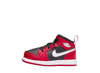 Nike TD Jordan 1 Mid "Black/Gym Red/White"