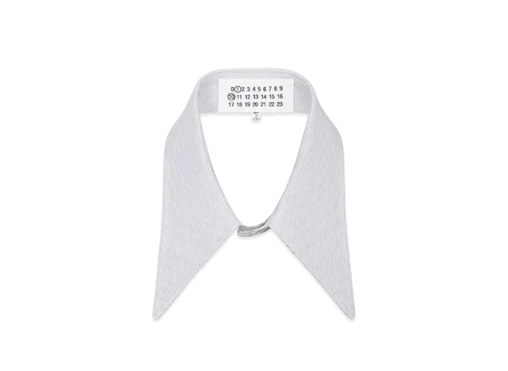 Maison Margiela Pinstripe Cotton Poplin Collar "White"