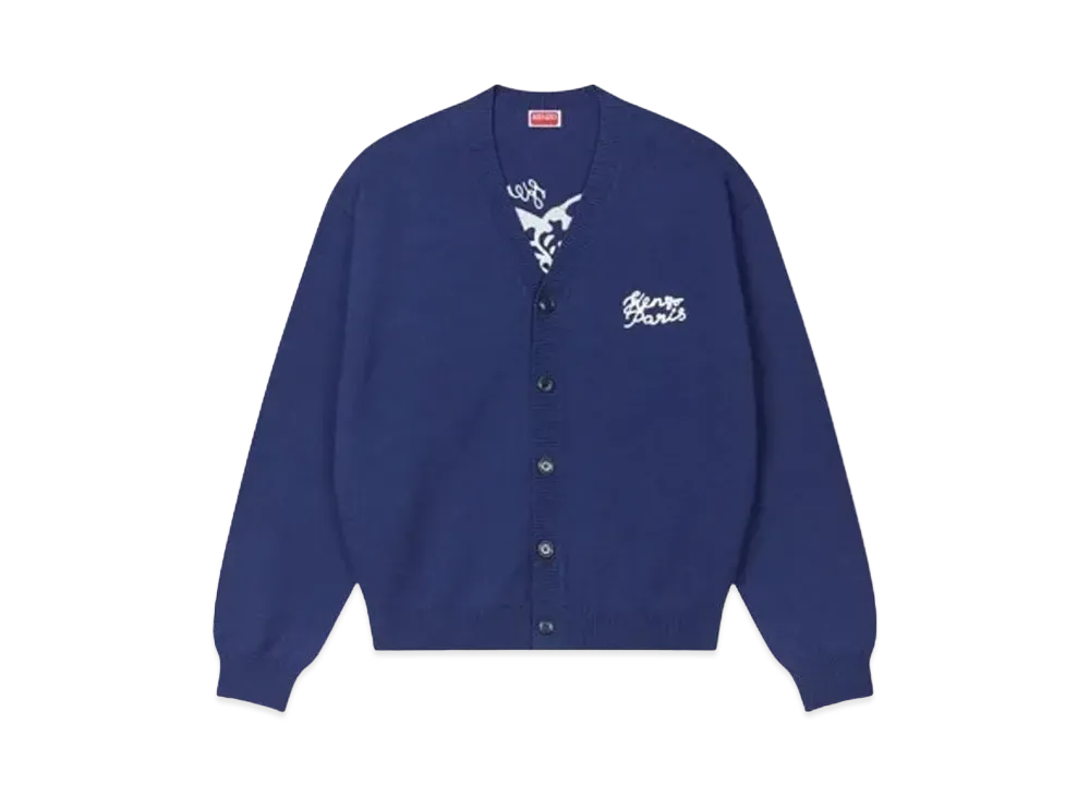 KENZO 'JUNGLE HEART' Cardigan "Midnight Blue"