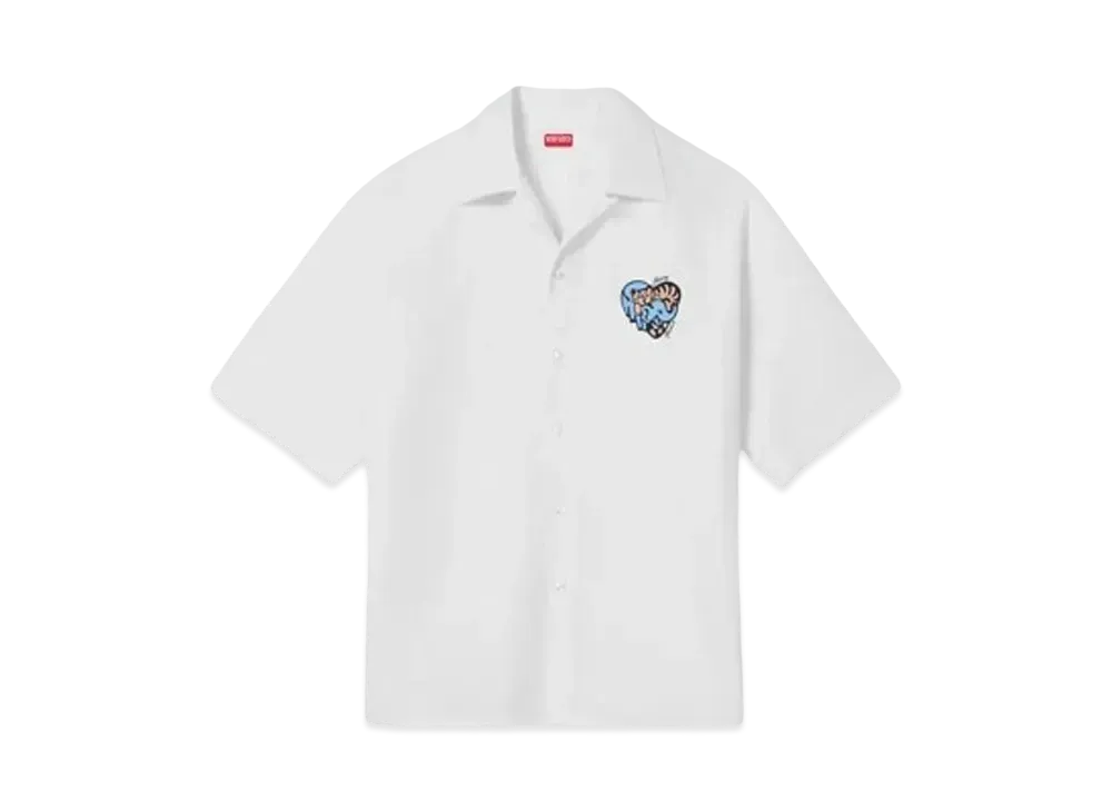 KENZO 'JUNGLE HEART' Hawaiian Shirt "White"