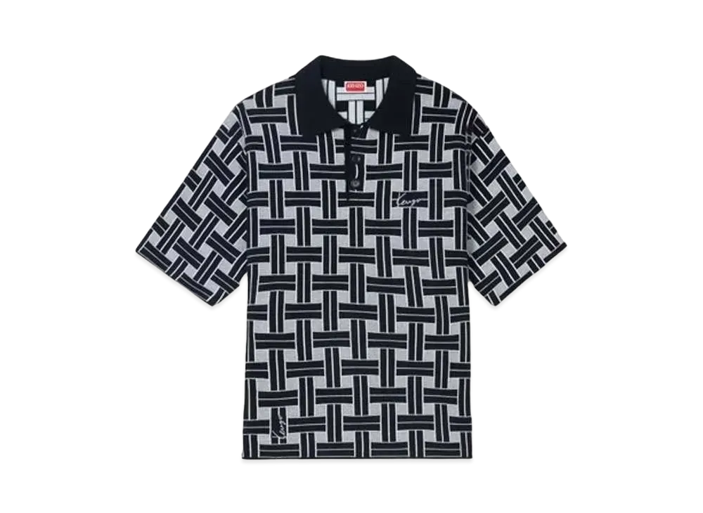 KENZO 'WEAVE' Embroidery Polo "Black"