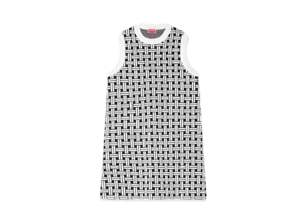 KENZO 'WEAVE' Embroidery Dress "Off White"