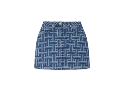 KENZO 'WEAVE' Mini Skirt "Medium Stone Blue Denim"