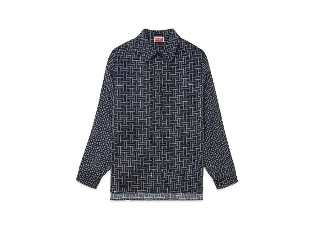 KENZO 'WEAVE' Drop Shoulder Shirt "Black"