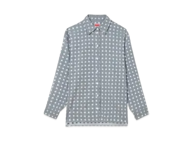 KENZO 'WEAVE' Drop Shoulder Shirt "Pale Grey"