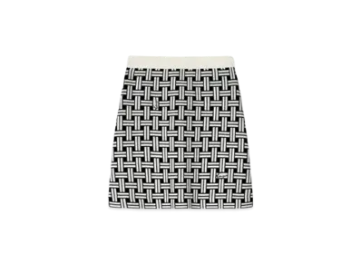 KENZO 'WEAVE' Allover Jacquard Skirt "Off White"