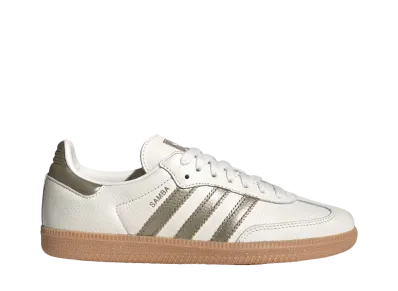adidas Women's Samba OG "Off White/Cyber Metallic/Wonder Gold Metallic"